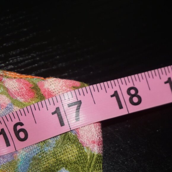 Vintage 60s Rainbow Floral Shift Dress - Picture 6 of 9